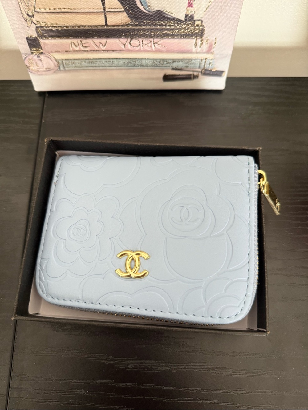 CHANEL Blue Rose Wallet